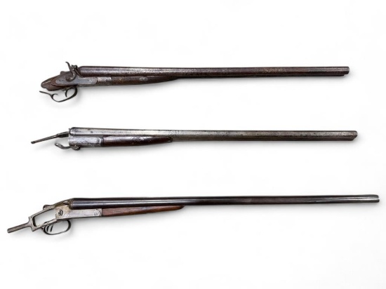 (3) Double Barrel Shotguns with Receivers