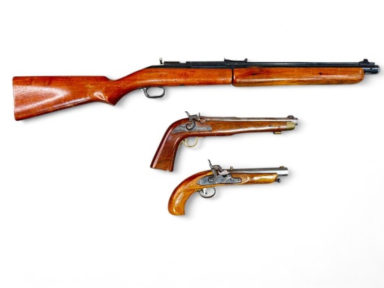 2- Muzzleloader Pistols: 1- BB Gun
