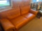 Vintage Orange Leather Couch