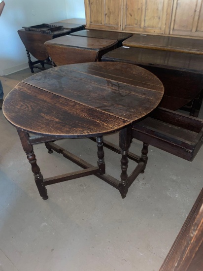 Solid Wood Twist Gate Leg Dining Table