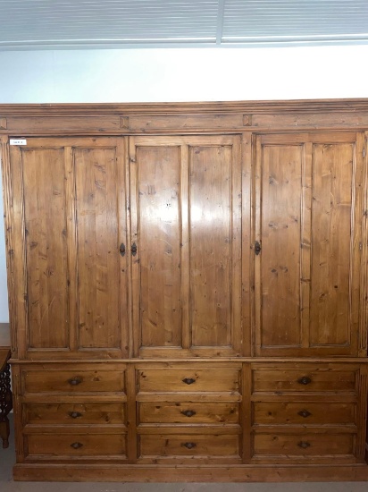 9-Drawer Wood Entertainment Center