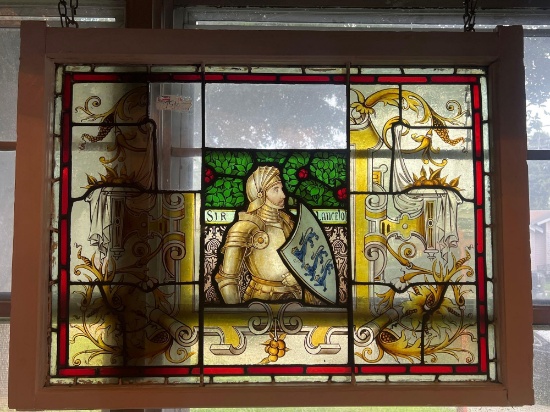 Sir Lancelot Stain Glass, Framed