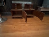 2 Vintage Side Tables with Marble Tops