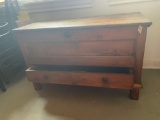 Vintage Wood File Chest