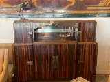Vintage Wood Sideboard with Showcase