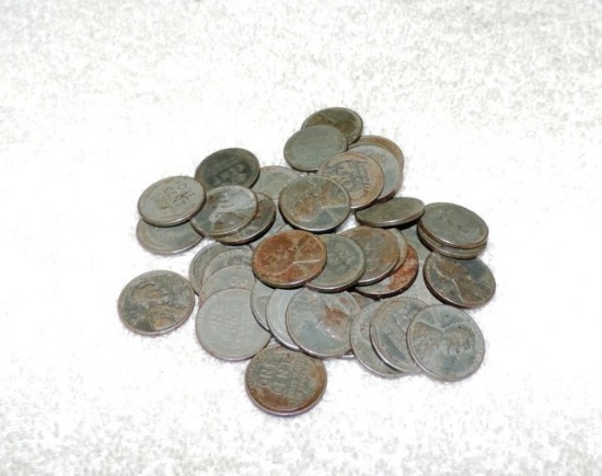 Lot of 46 1943 Steel Pennies