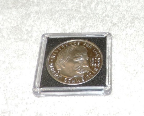 1966 Sterling Albert Schweitzer Proof Coin