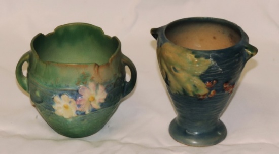 Lot of 2 Small Pottery Vases