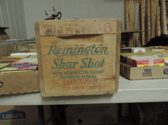 Remington Shur Shot Wooden Ammo Box