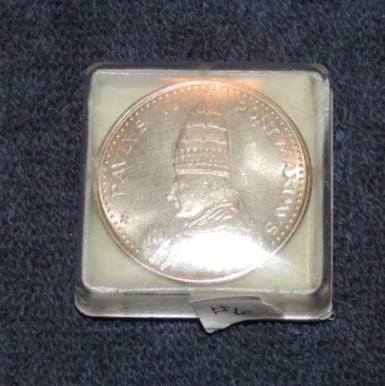 1975 Roman Catholic Pope Silver Coin