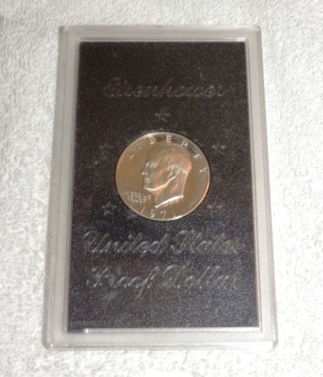 1971 Silver Eisenhour Proof Dollar in Case