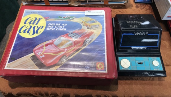 Lot of Vintage Tron Game and Hot Wheels Case