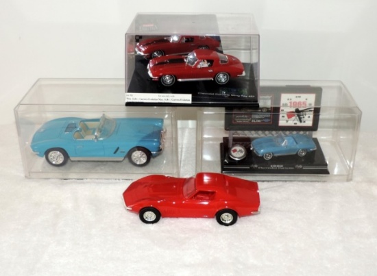 4 Plastic Corvette Models