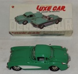 Delux Car Green Corvette Metal Toy