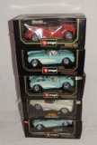 5 Die Cast Burago Model Cars