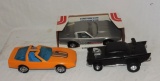 3 Vintage 1980's Plastic  Corvette Toy Cars