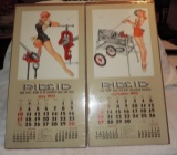 Great Lot Of 2 Ridgid Tools 1953 Calendars