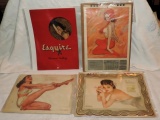 Lot Of 4 Esquire Pin-Up Calendars