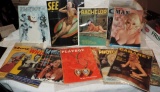 Tray Lot Of 14 Vintage Girlie Magazines