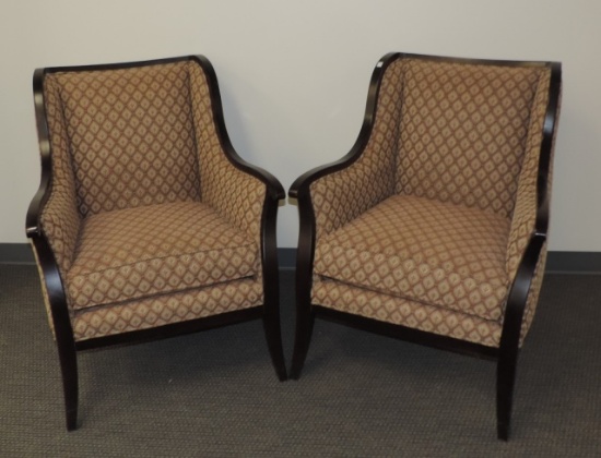 Pair Of Black Furniture South Armchairs