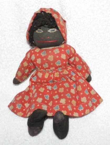 Small Handmade Cloth Black Doll