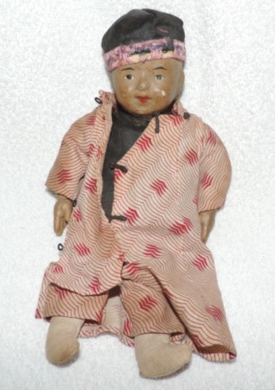 Early Paper Mache & Cloth Boy Doll