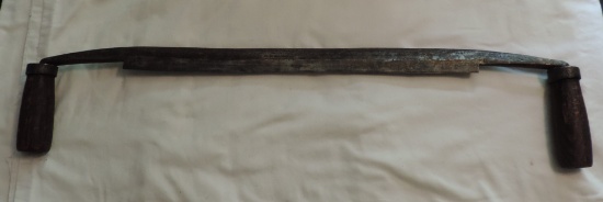 Early Huge 1800's Signed Draw Knife