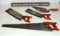Lot Of Hand Saws Level & Trowel