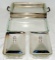 2 Silver-plate Serving Trays Pyrex Inserts