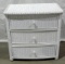 3 Drawer Wicker Chest With Mirror