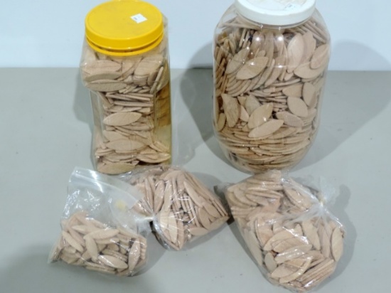 Large Box Lot Of Wood Biscuits