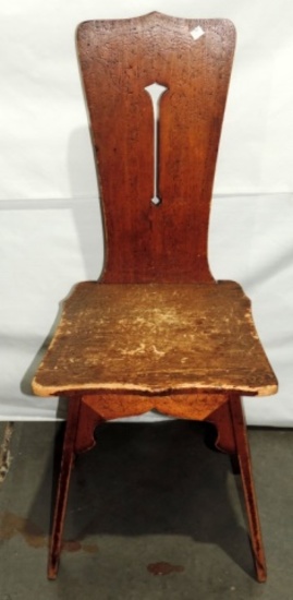 Antique Oak Dutch Style Side Chair