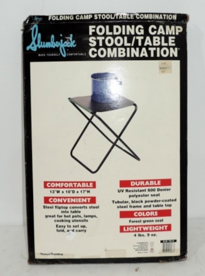 Lumberjack Folding Camp Stool/Table