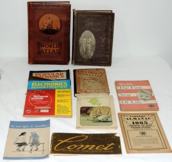 Tray Lot Old Books & Magazines