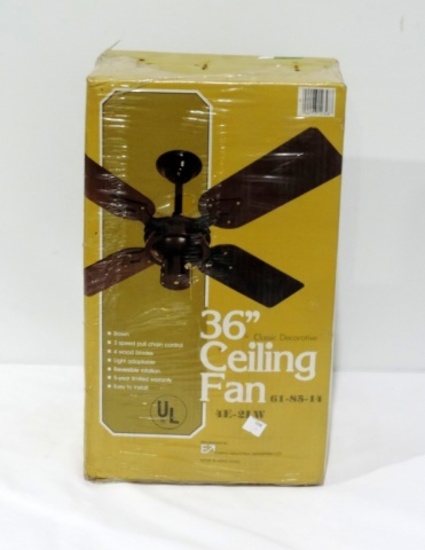 New Old Stock 36" Ceiling Fan