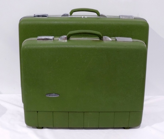 Set Of 2 Vintage Forecast Suitcases