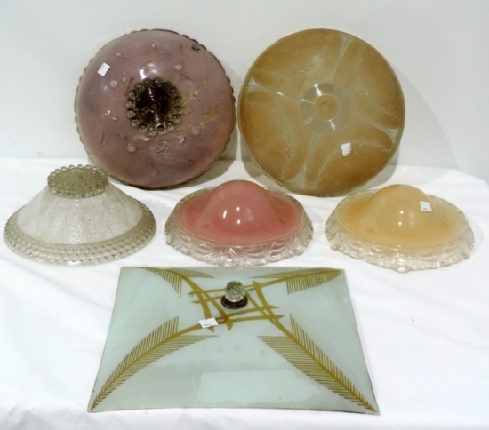 Box Lot Vintage Glass Ceiling Light Shades