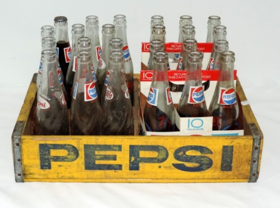 4 Carton Drink Pepsi-Cola Crate With Bottles