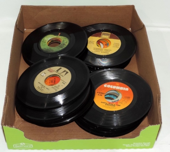 Tray Lot 56 Vintage 45 Records