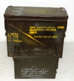 Lot Of 2 Metal Ammo Boxes