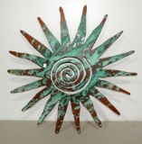 Contemporary Metal Spiral Star Wall Decoration