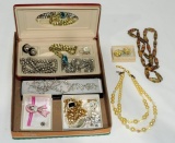 Tray Lot Vintage Costume jewelry