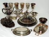 Tray Lot Silverplate & Sterling Salt & Peppers