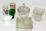 Collectible Milk Glass Hat & Refrigerator Lid Lot