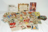 Tray Lot Vintage Greeting Cards Valentines & More