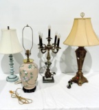 Lot Of 4 Decorative Table Lamps