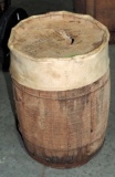 Antique Wood Nail Keg With Nails