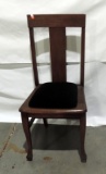 Oak T Back Side Chair