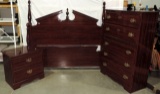 3 Piece Cherry Finish Bedroom Suite