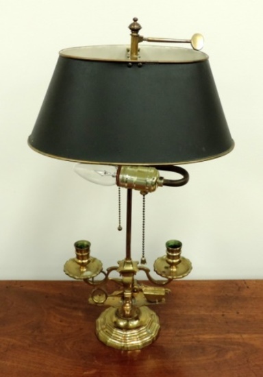 Vintage Brass Candle Holder Lamp